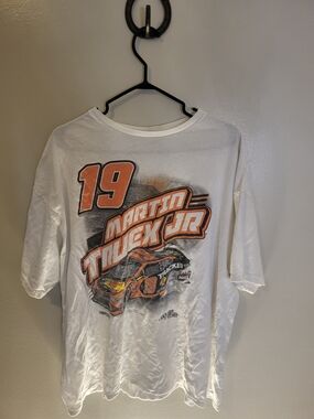White Graphic Racing Tee - #19